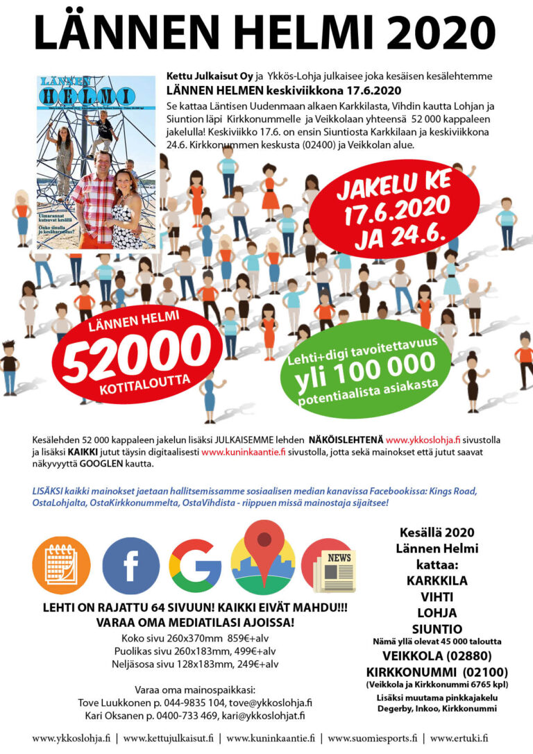 Kesälehti Lännen Helmi kesäkuussa 2020