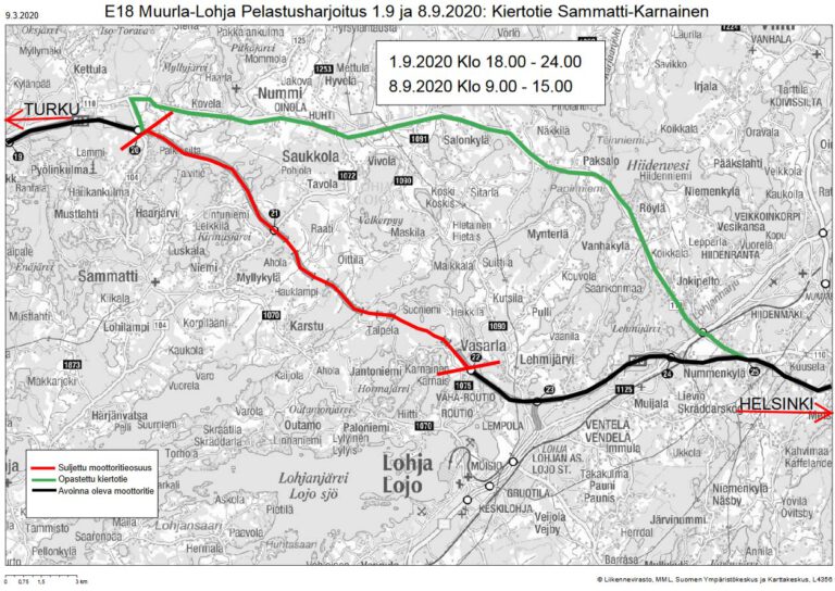 Ole tarkkana moottoritiellä