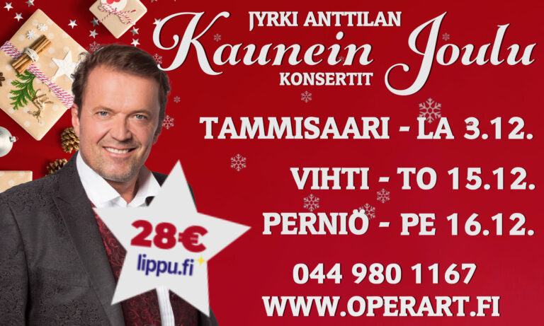 Jyrki Anttila pitää tänä jouluna kolme joulukonserttia – lähimmät niistä Vihdissä ja Raaseporissa