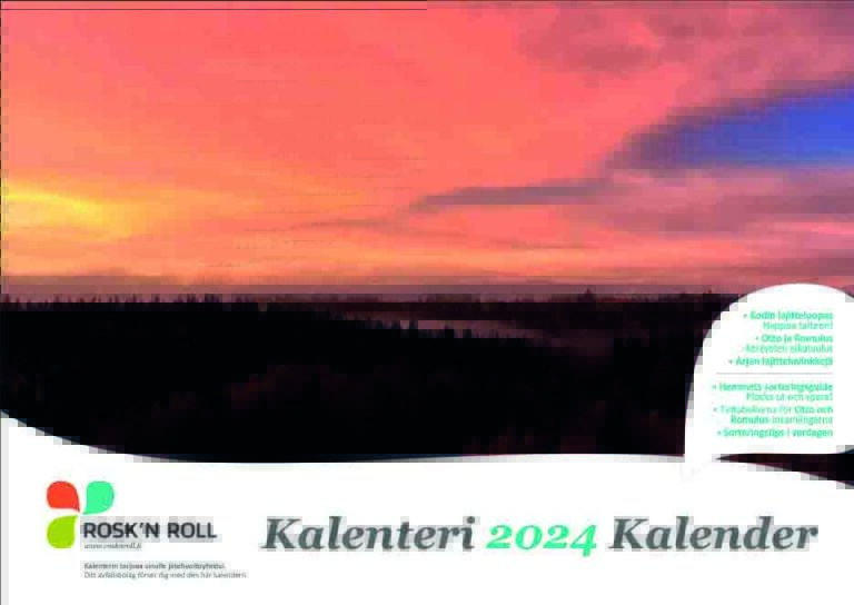 Rosk’n Rollin kalenteri antaa neuvoja arjen jätehuoltoon