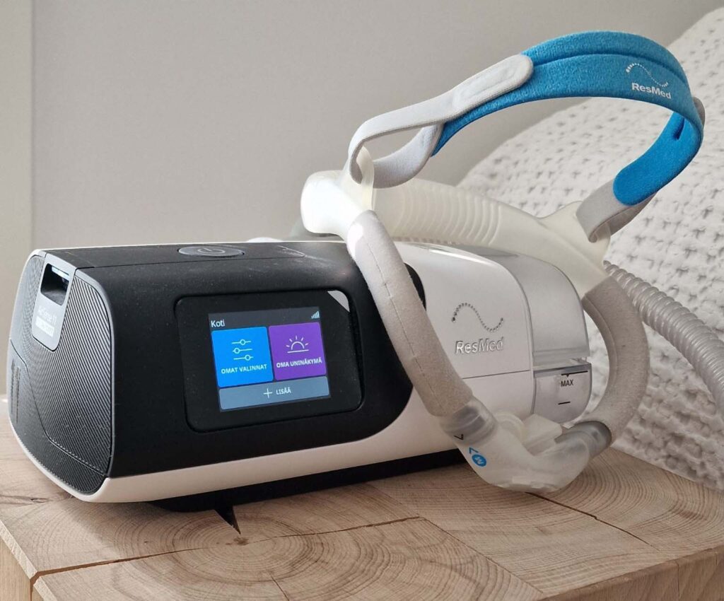 cpap-laite nenämaskilla
