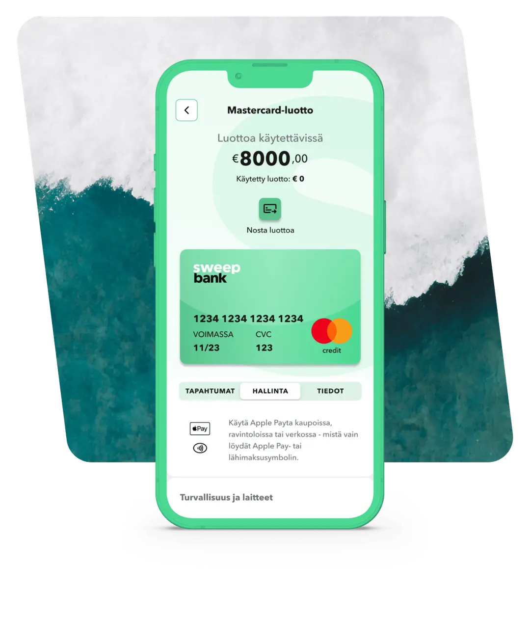 Sweepbank luottokortti