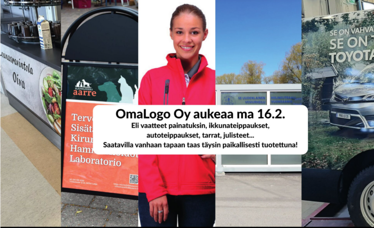 Paikallista tuotantoa yritysten tarpeisiin – Omalogo Oy ja mainostuotteet