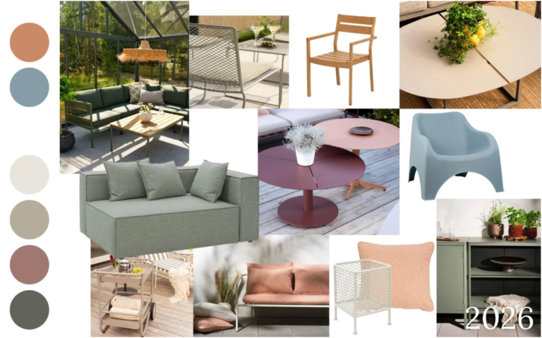 Ulkokalustetrendit 2026: Luonto ja kestävyys