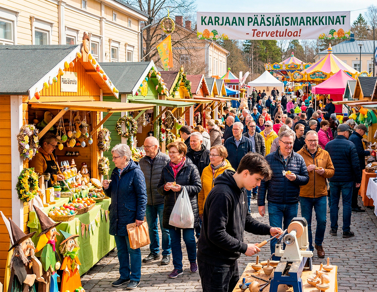pääsiäismarkkinat tekoälyn kuvituskuva