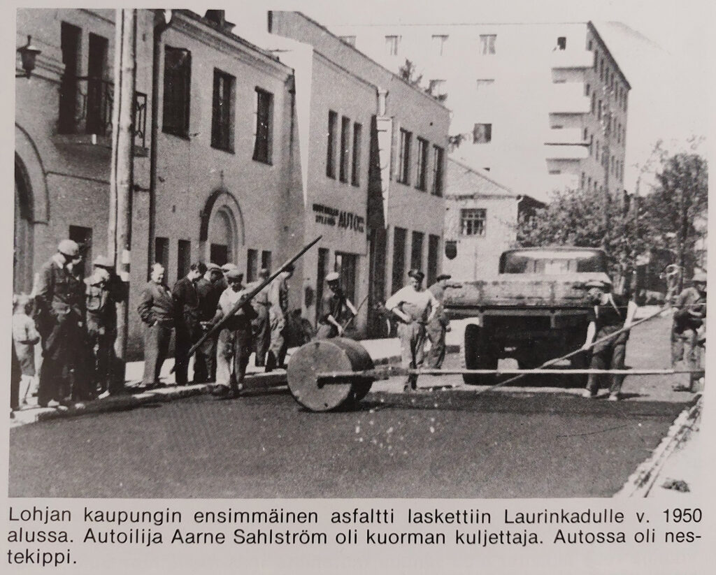 lohjan kaupungin ensimmäinen asfaltti
