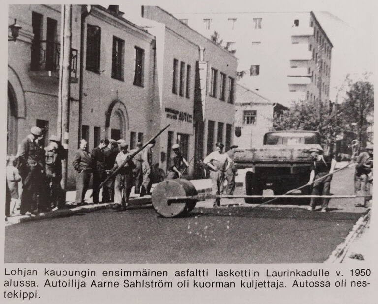 lohjan kaupungin ensimmäinen asfaltti