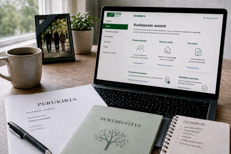 Kuolinpesän paperirumba voi keventyä uuden palvelun myötä