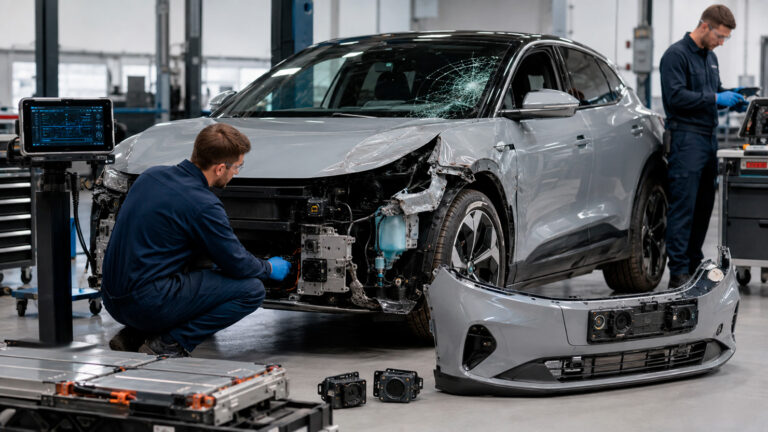 Sähköauton kolari käy yhä kalliimmaksi – korjauslaskussa jopa 40 prosentin ero